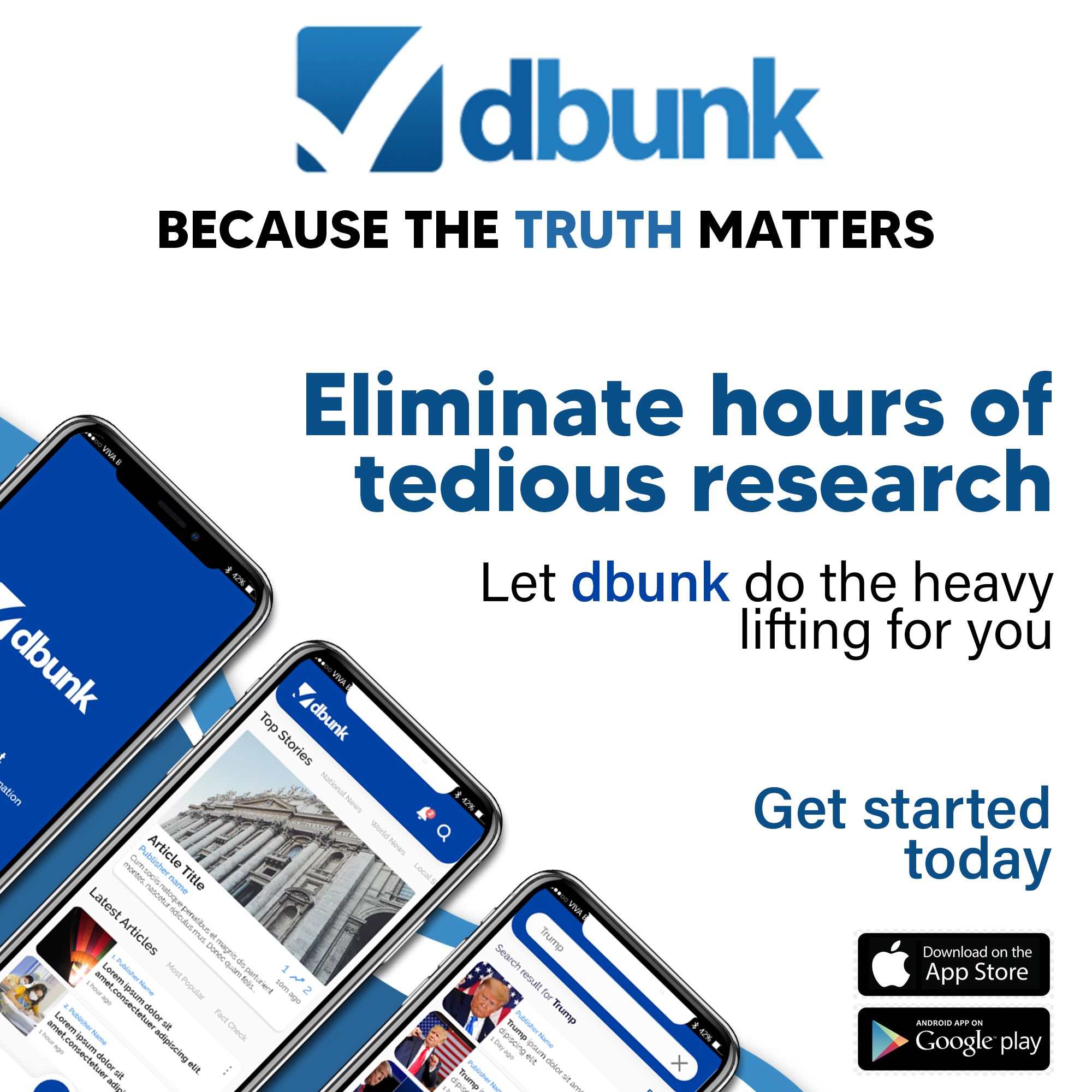 DBUNK simplifies truth-seeking